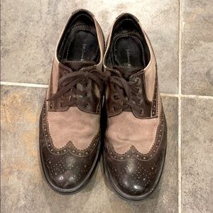 Johnston & Murphy leather and suede wingtips